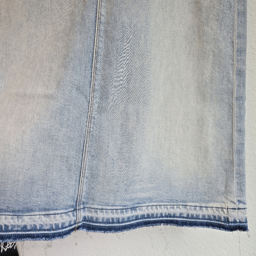 NWOT Mother Vagabond Midi Frayed Hem Skirt 27 - Picture 4 of 16